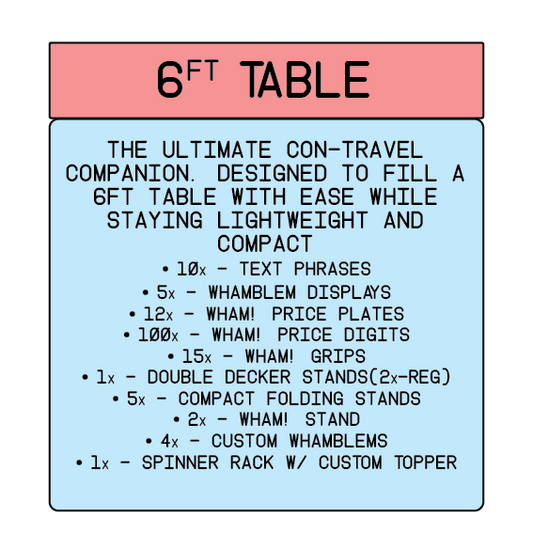 WHAM! BUNDLE - 6ft Table