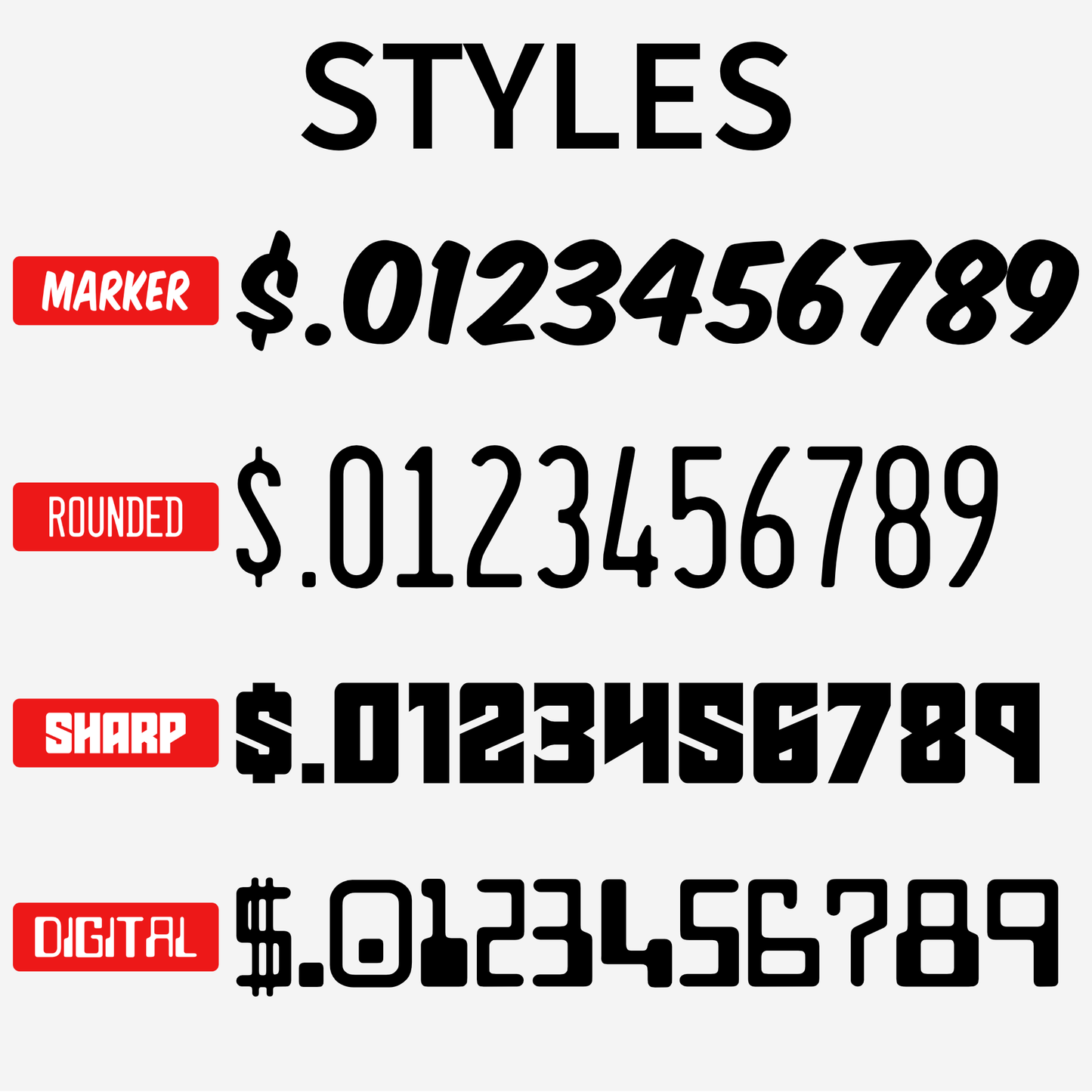 WHAM! Price System: WHAM! Grip - Number Plates